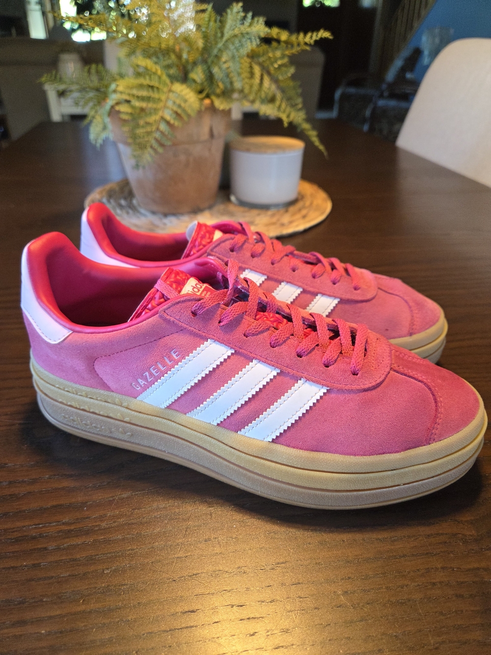 adidas Gazelle Bold Wild Pink Gum Stacked Platform Sneaker ID6997 Size 9